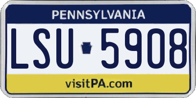 PA license plate LSU5908