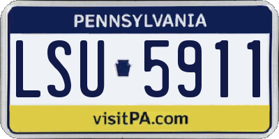 PA license plate LSU5911