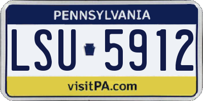 PA license plate LSU5912