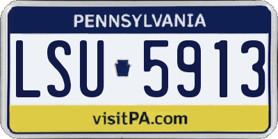PA license plate LSU5913
