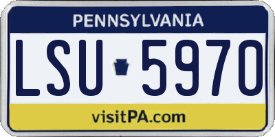 PA license plate LSU5970