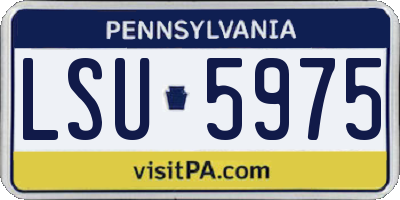 PA license plate LSU5975