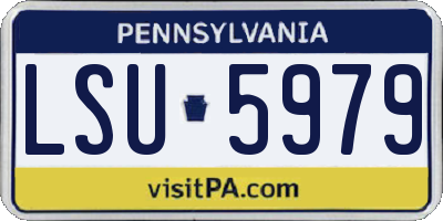 PA license plate LSU5979