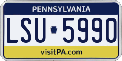 PA license plate LSU5990