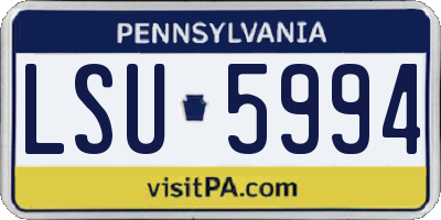 PA license plate LSU5994