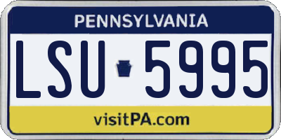 PA license plate LSU5995