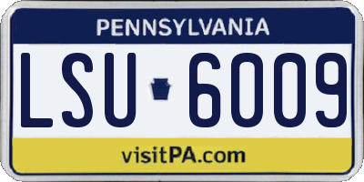 PA license plate LSU6009