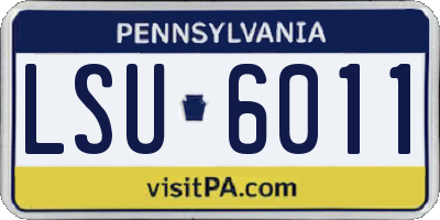 PA license plate LSU6011