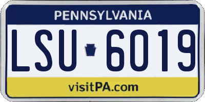 PA license plate LSU6019