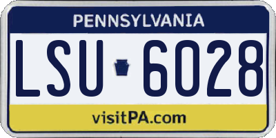 PA license plate LSU6028