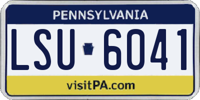 PA license plate LSU6041