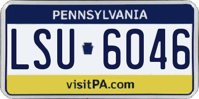 PA license plate LSU6046