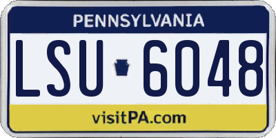 PA license plate LSU6048