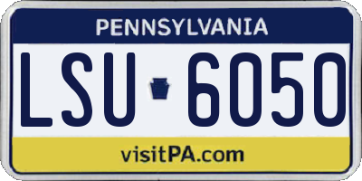 PA license plate LSU6050