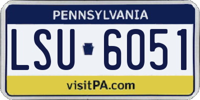 PA license plate LSU6051