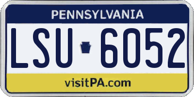 PA license plate LSU6052