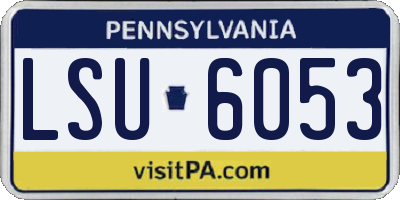 PA license plate LSU6053