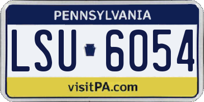 PA license plate LSU6054