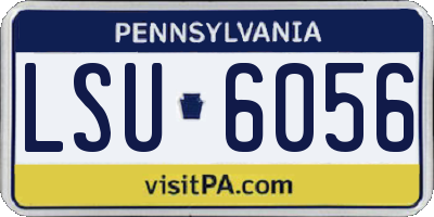PA license plate LSU6056