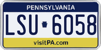 PA license plate LSU6058