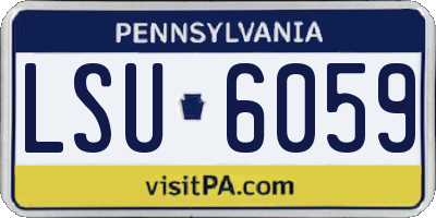 PA license plate LSU6059