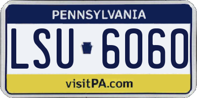 PA license plate LSU6060