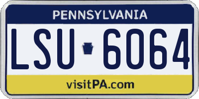 PA license plate LSU6064