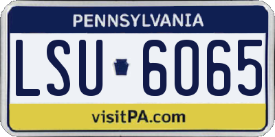 PA license plate LSU6065