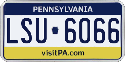 PA license plate LSU6066