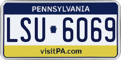 PA license plate LSU6069