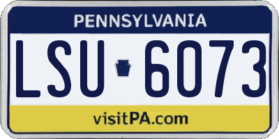 PA license plate LSU6073