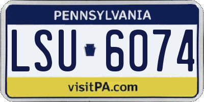 PA license plate LSU6074