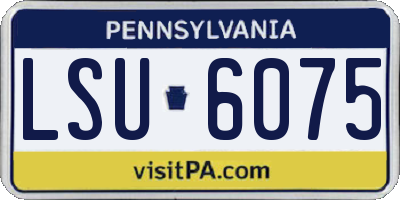 PA license plate LSU6075