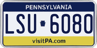 PA license plate LSU6080