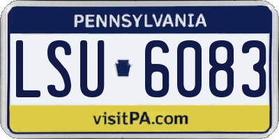 PA license plate LSU6083