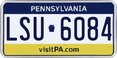 PA license plate LSU6084