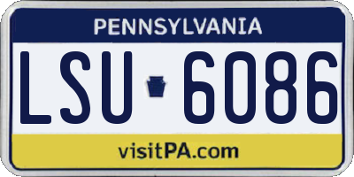 PA license plate LSU6086