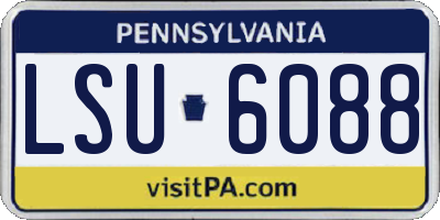 PA license plate LSU6088