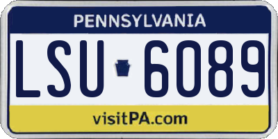 PA license plate LSU6089