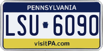 PA license plate LSU6090