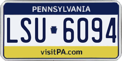 PA license plate LSU6094