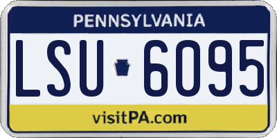 PA license plate LSU6095
