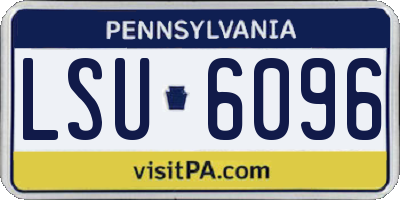 PA license plate LSU6096
