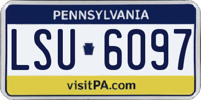 PA license plate LSU6097