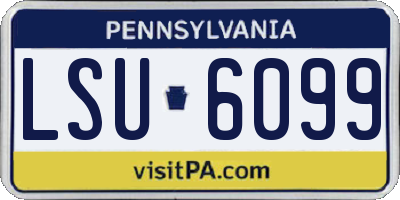 PA license plate LSU6099