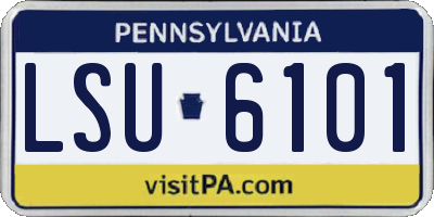 PA license plate LSU6101