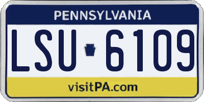 PA license plate LSU6109