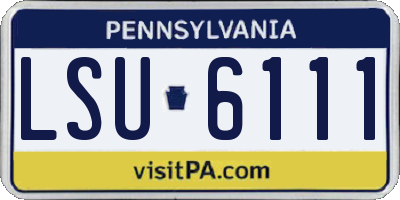 PA license plate LSU6111