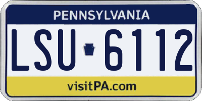 PA license plate LSU6112
