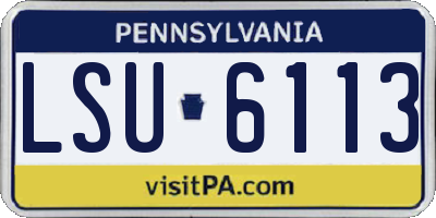 PA license plate LSU6113